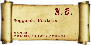 Mogyorós Beatrix névjegykártya
