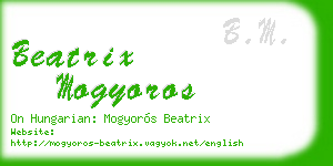 beatrix mogyoros business card